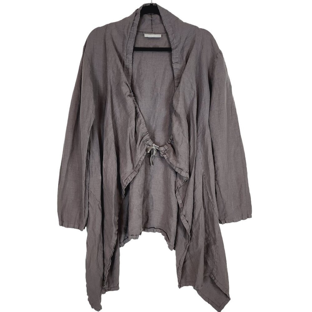 bryn Walker Gray Open Front Cardigan